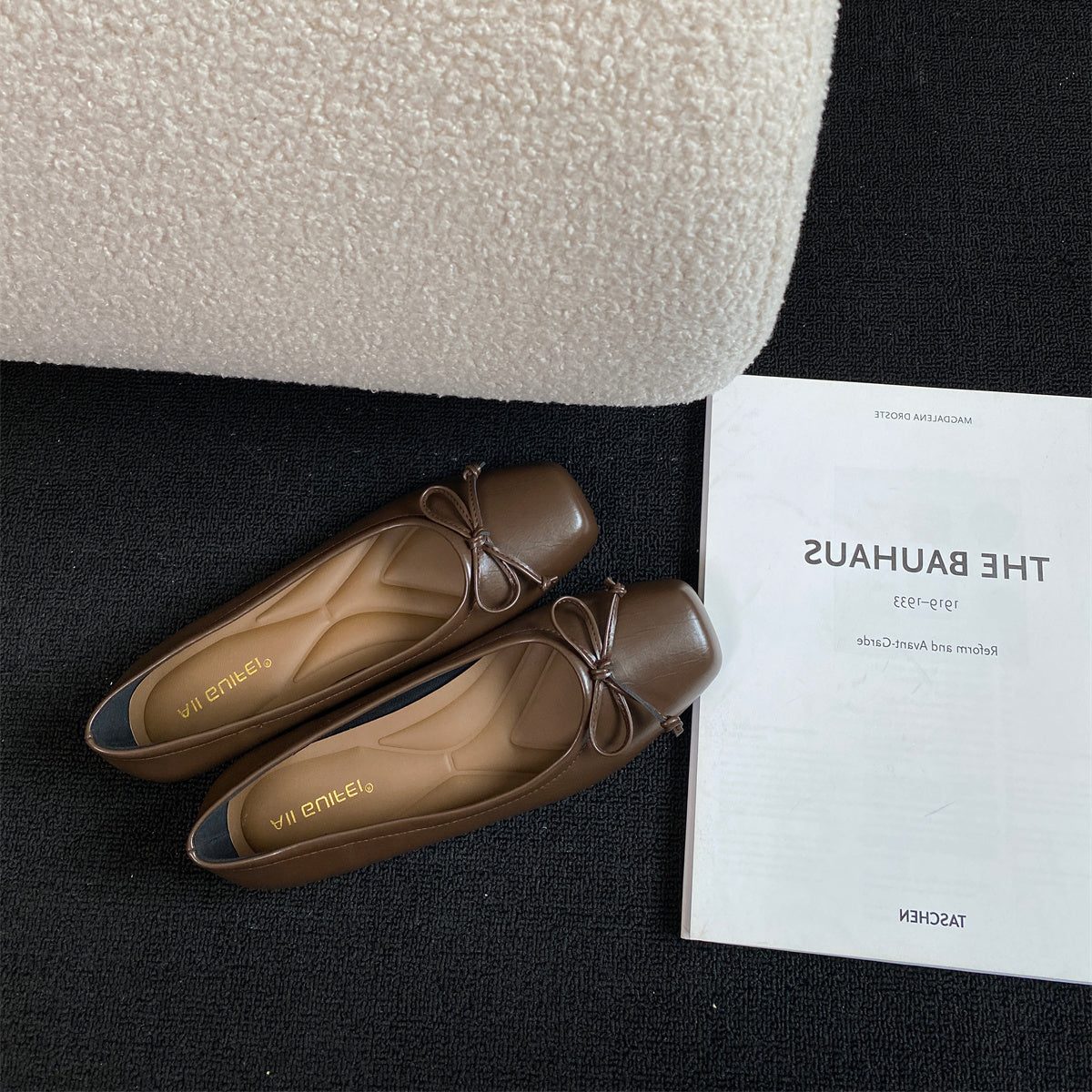 Ballerines avec Nœud pour Femme - Marron