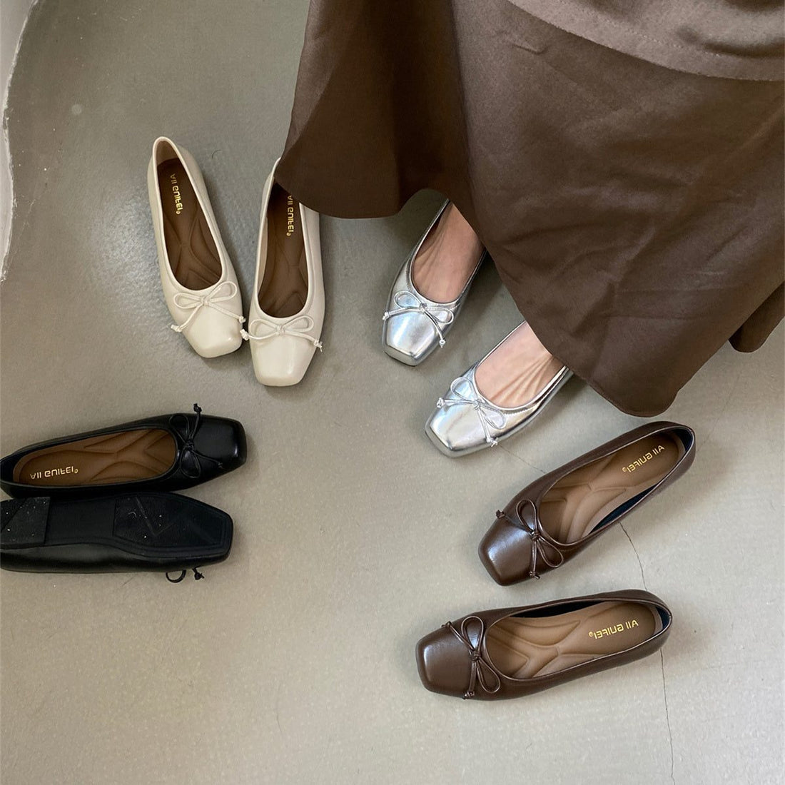 Ballerines avec Nœud pour Femme