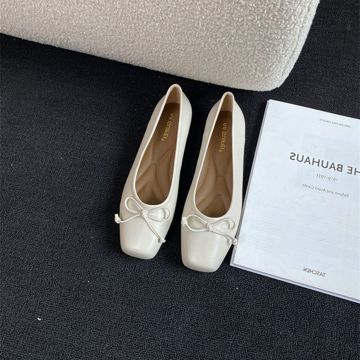 Ballerines avec Nœud pour Femme - Abricot