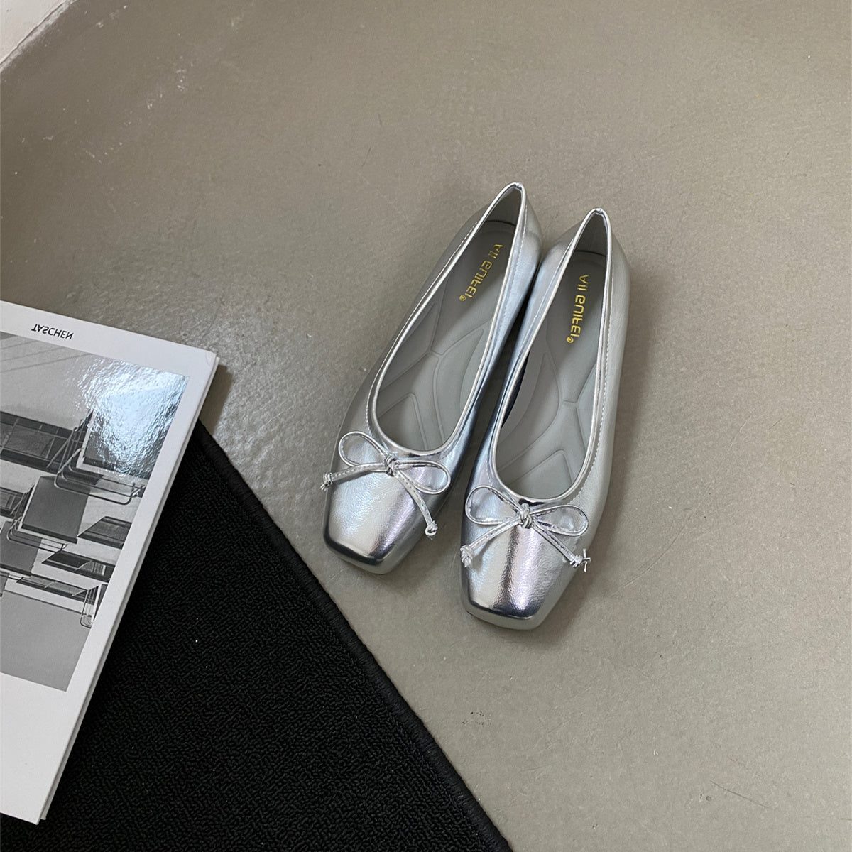 Ballerines avec Nœud pour Femme - Argent