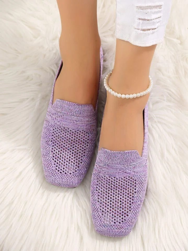Ballerines Pailletées Plates pour Femme - Lilas