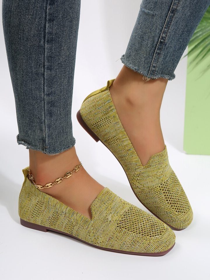Ballerines Pailletées Plates pour Femme - Vert