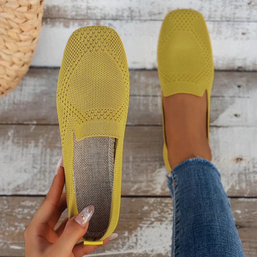 Ballerines Pailletées Plates pour Femme - Jaune