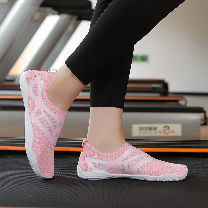 Baskets de Fitness à Maille Aérée pour Femme - Rose