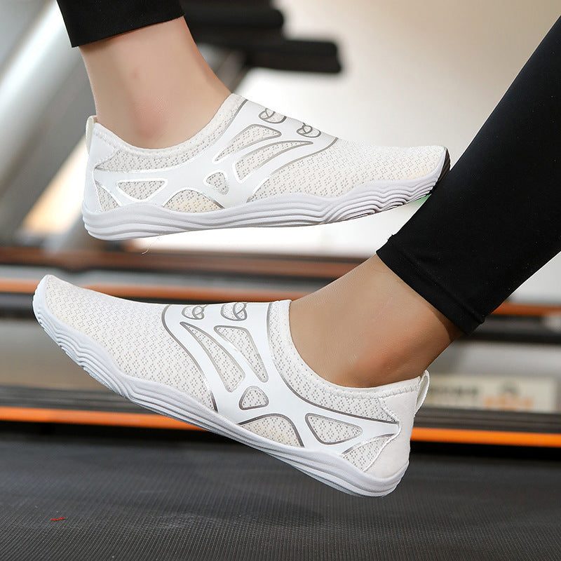 Baskets de Fitness à Maille Aérée pour Femme - Blanc