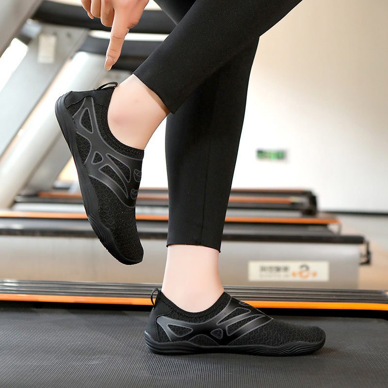 Baskets de Fitness à Maille Aérée pour Femme - Noir
