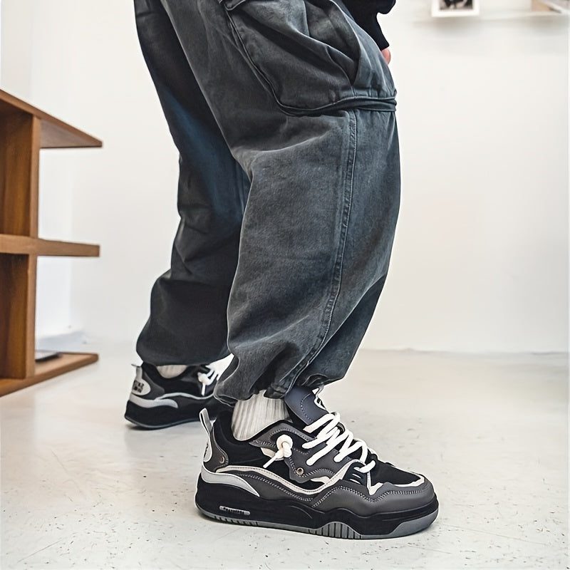 Baskets à Lacets avec Semelle Renforcée pour Homme - Noir