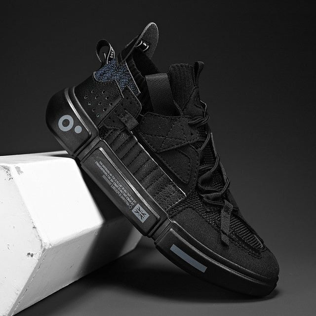 Baskets Montantes à Lacets pour Homme - Noir
