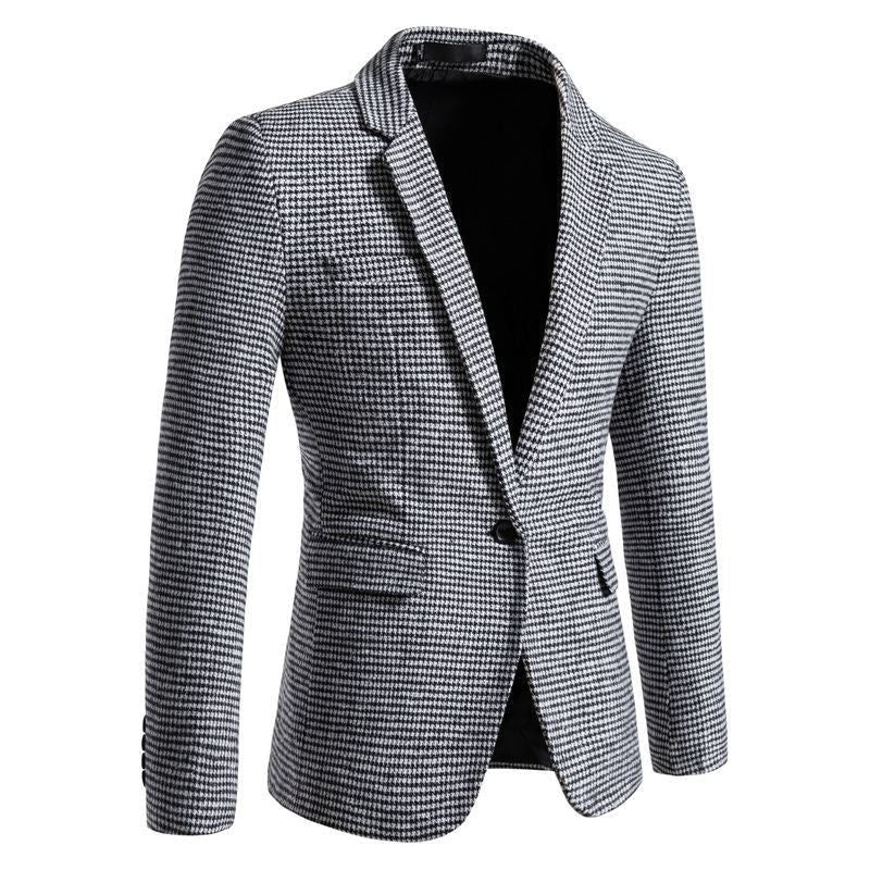 Blazer à Carreaux pour Homme - Gris clair