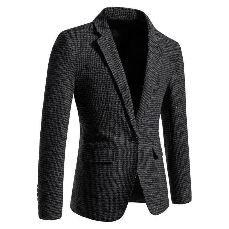 Blazer à Carreaux pour Homme - Gris foncé