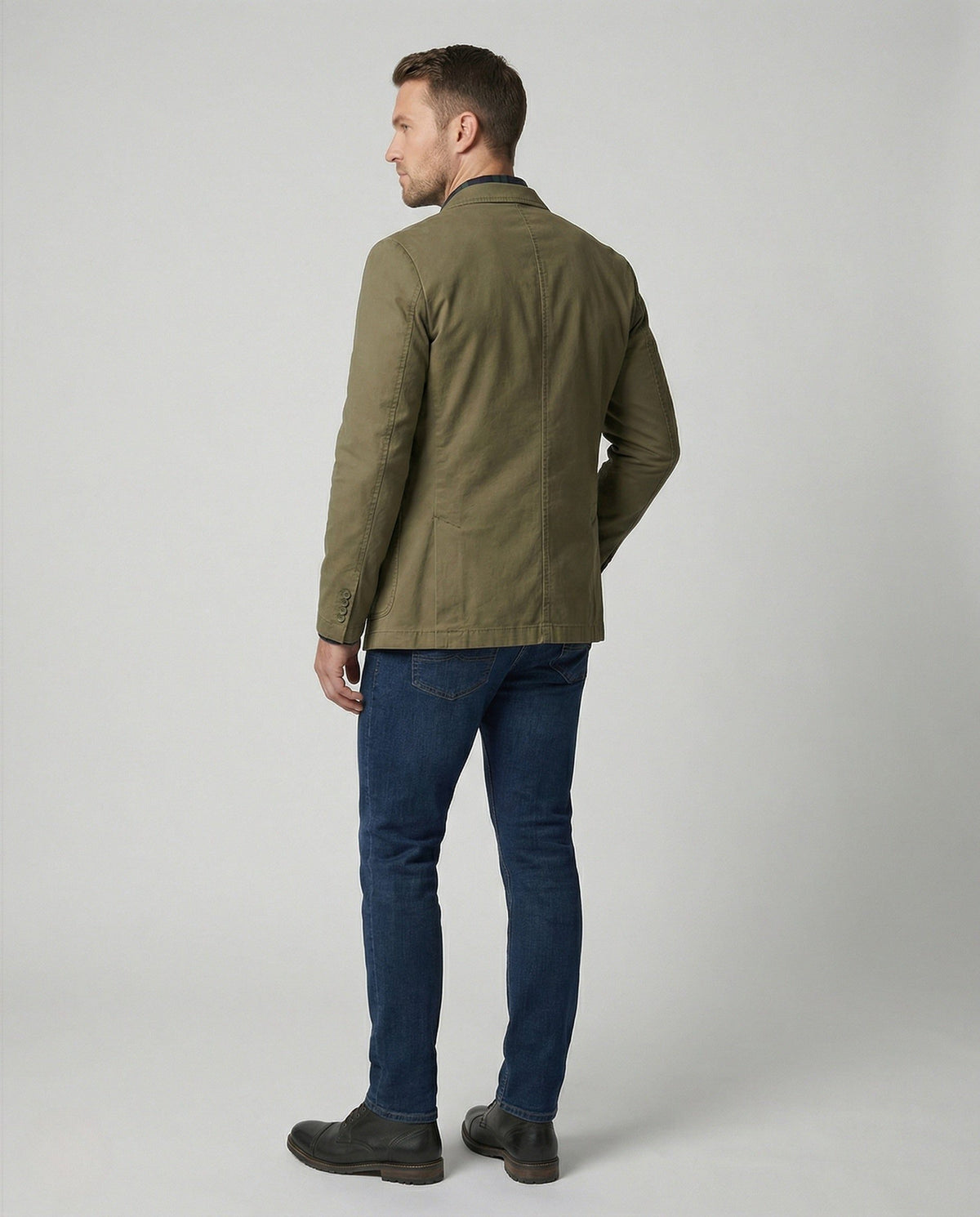 Blazer Coupe Droite en Coton pour Homme - View 3