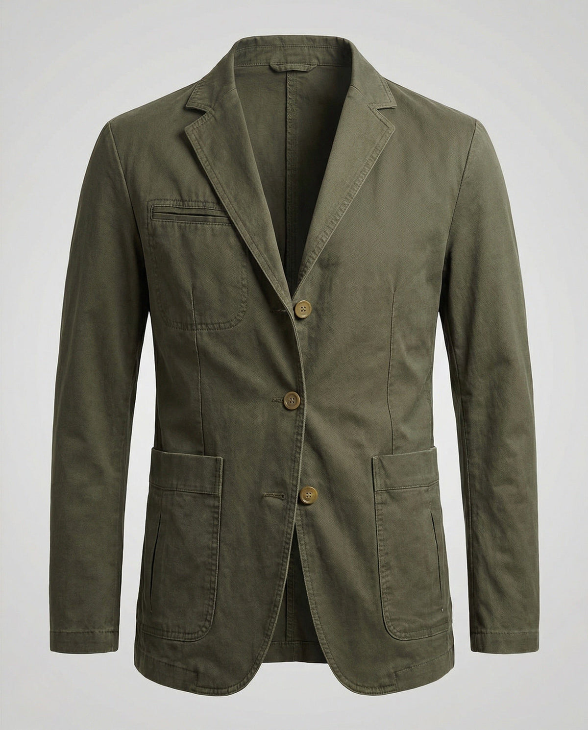 Blazer Coupe Droite en Coton pour Homme - View 5