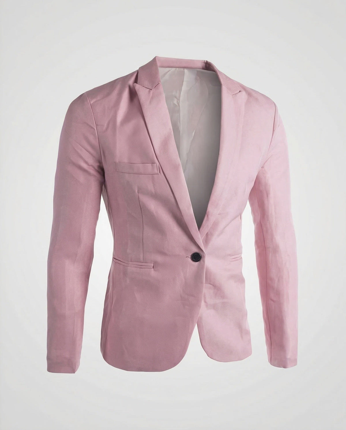 Blazer Coupe Slim en Lin pour Homme - Rose