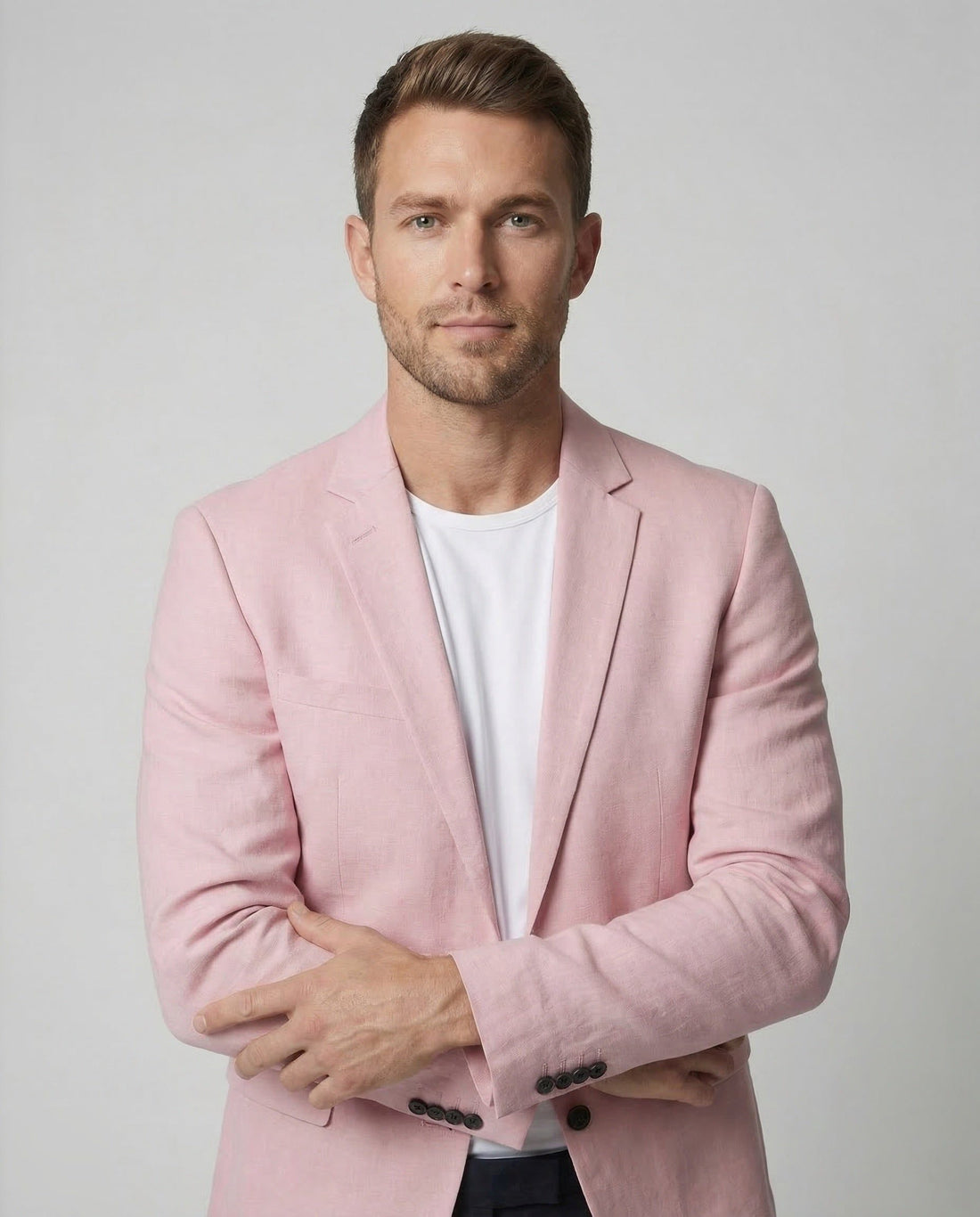 Blazer Coupe Slim en Lin pour Homme
