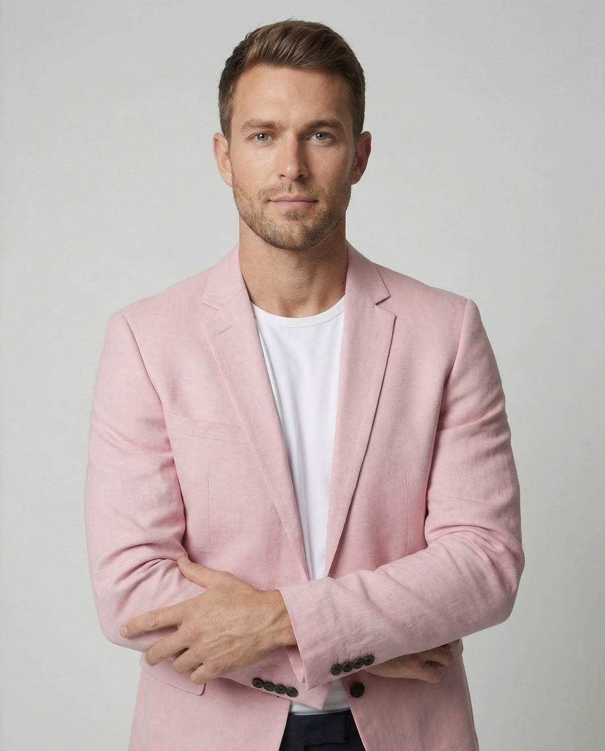 Blazer Coupe Slim en Lin pour Homme - View 2