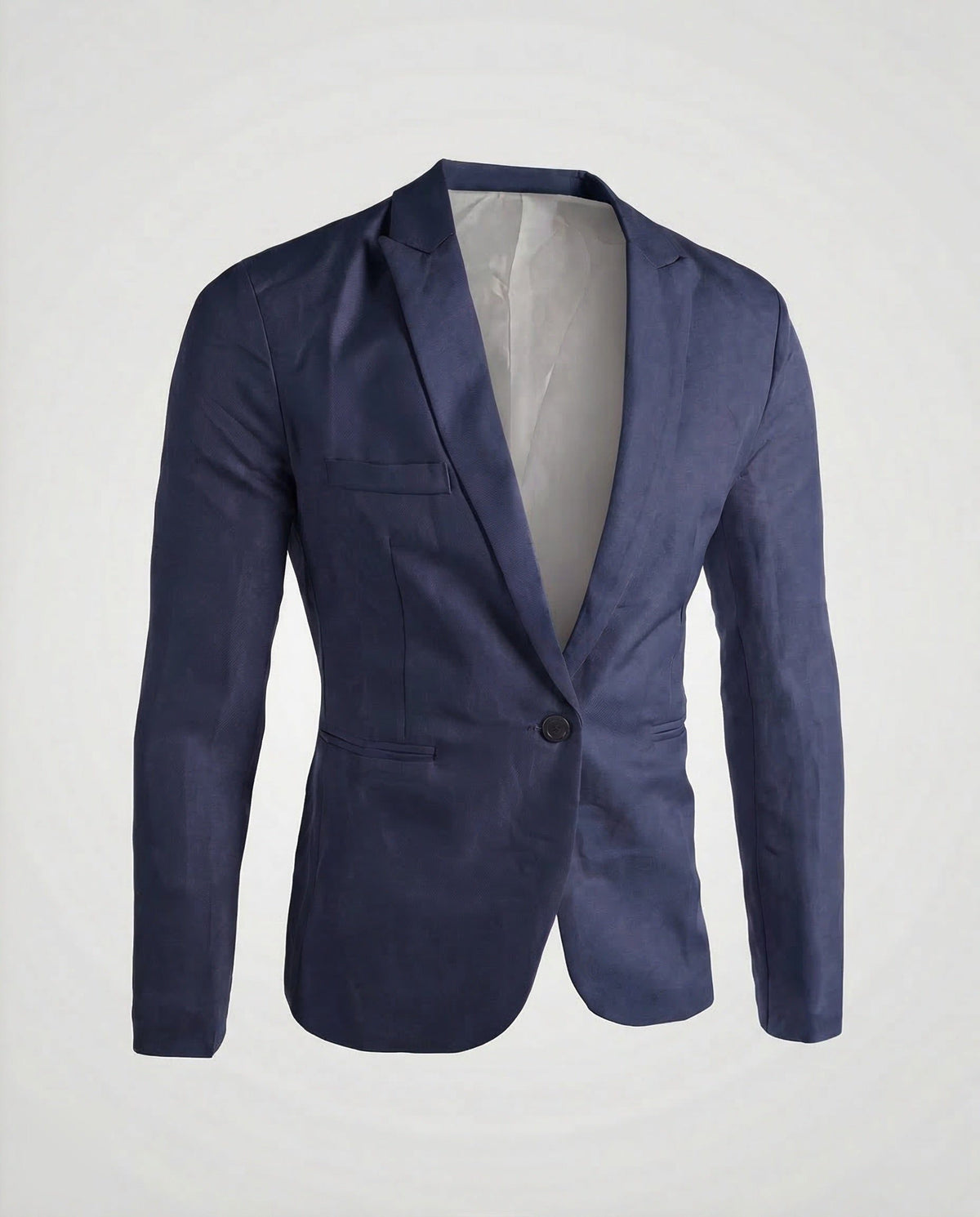 Blazer Coupe Slim en Lin pour Homme - Bleu marine