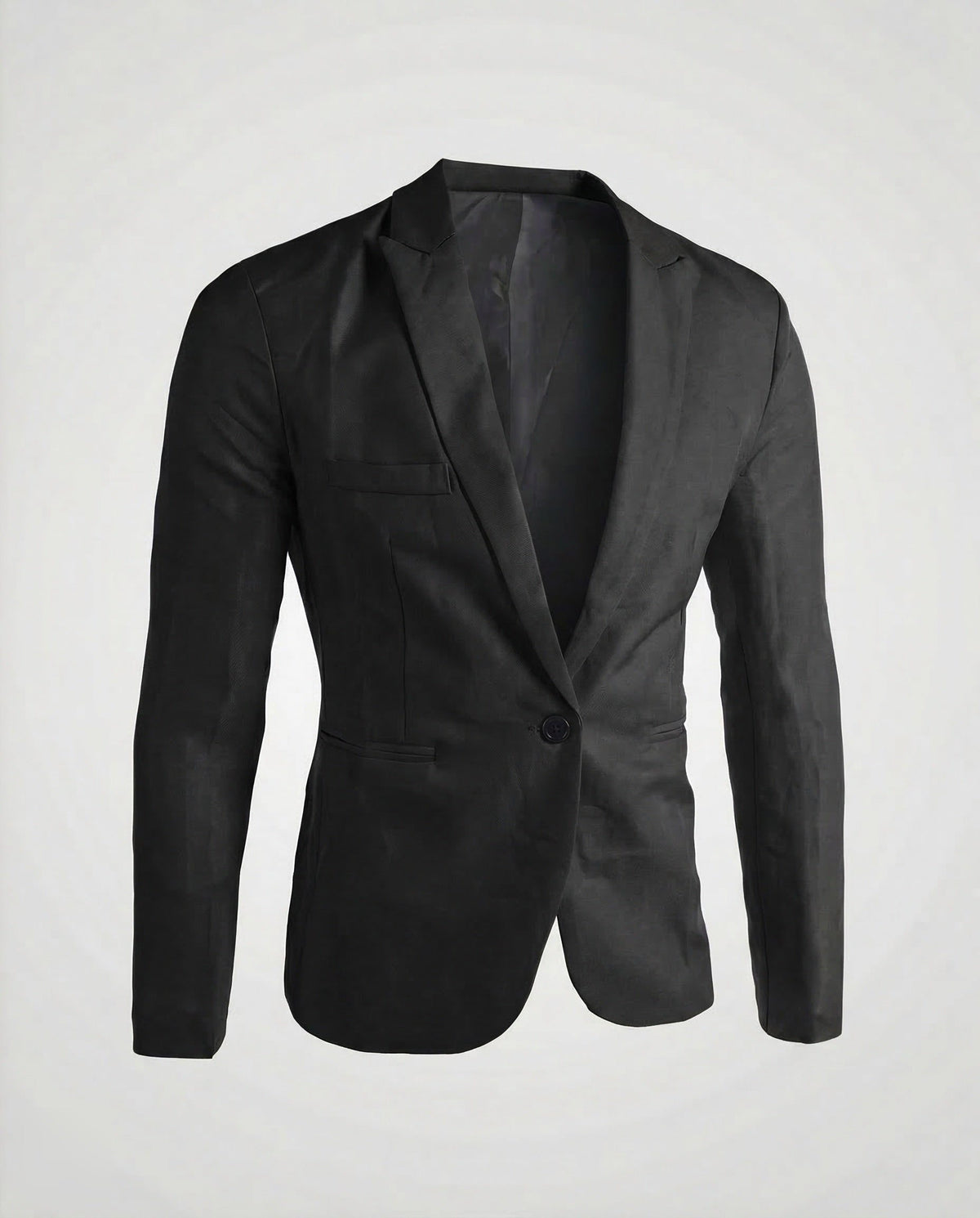 Blazer Coupe Slim en Lin pour Homme - Noir