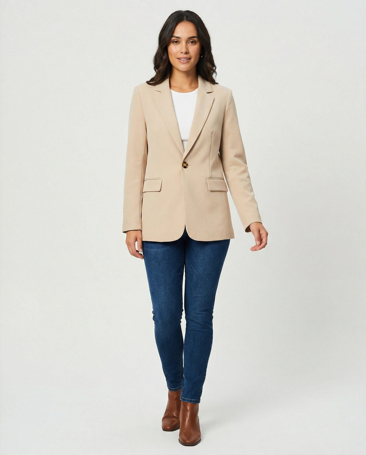 Blazer Croisé à Boutonnage pour Femme - View 3