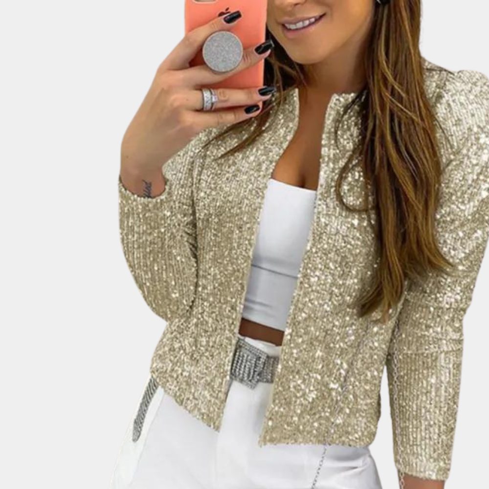 Blazer Droit Pailleté pour Femme
