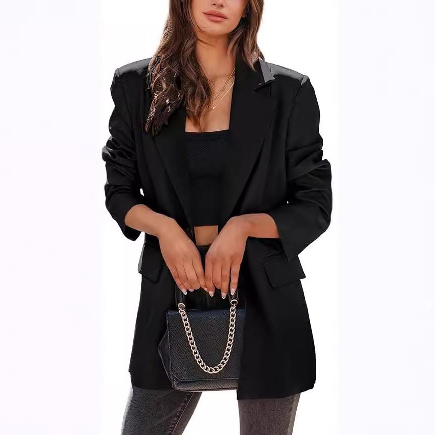 Blazer Oversize Boutonné pour Femme - View 2