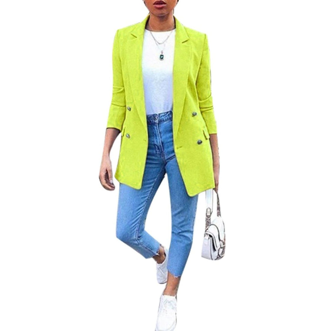Blazer Oversize à Double Boutonnage pour Femme