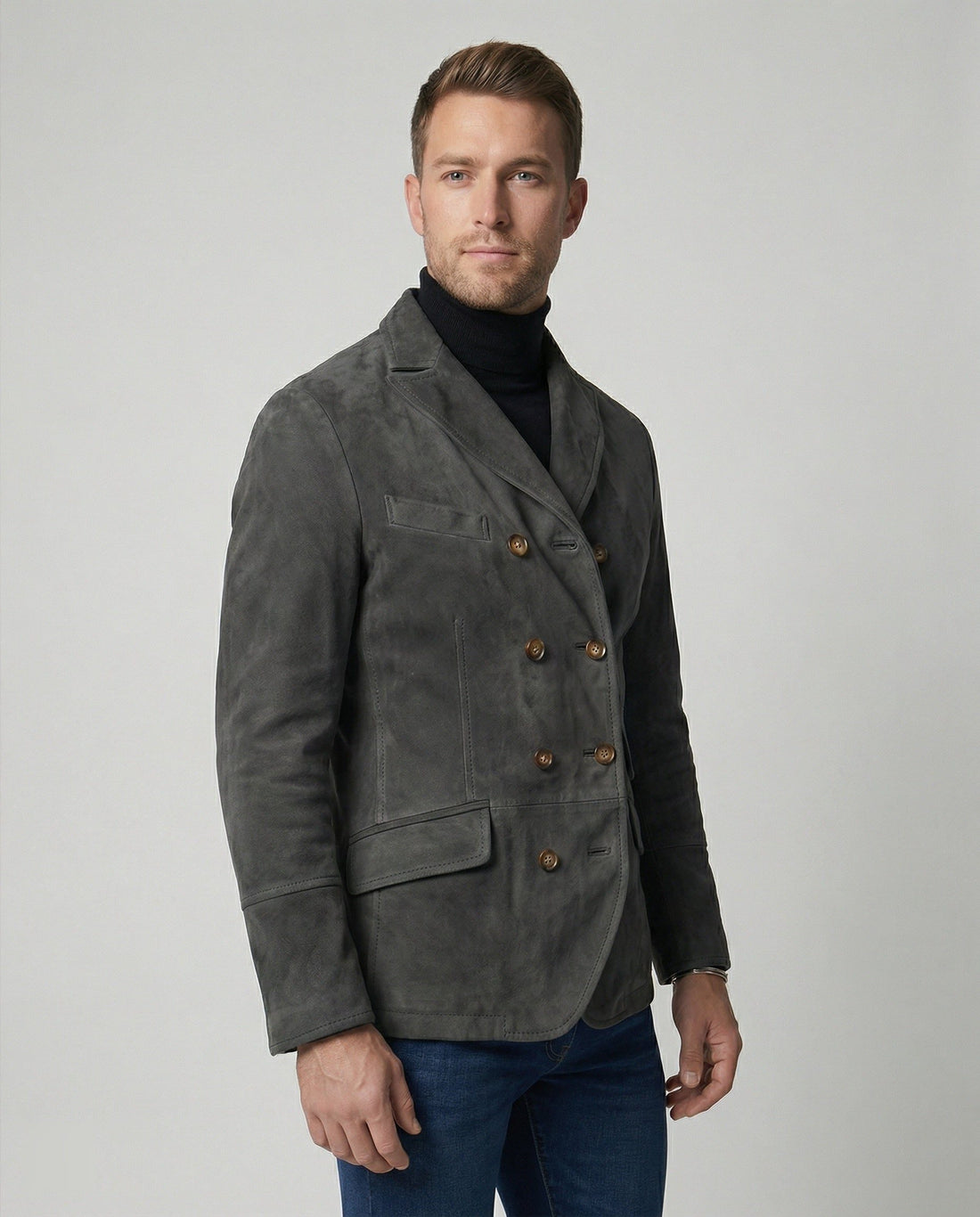 Blazer Revers Boutonnage Double pour Homme