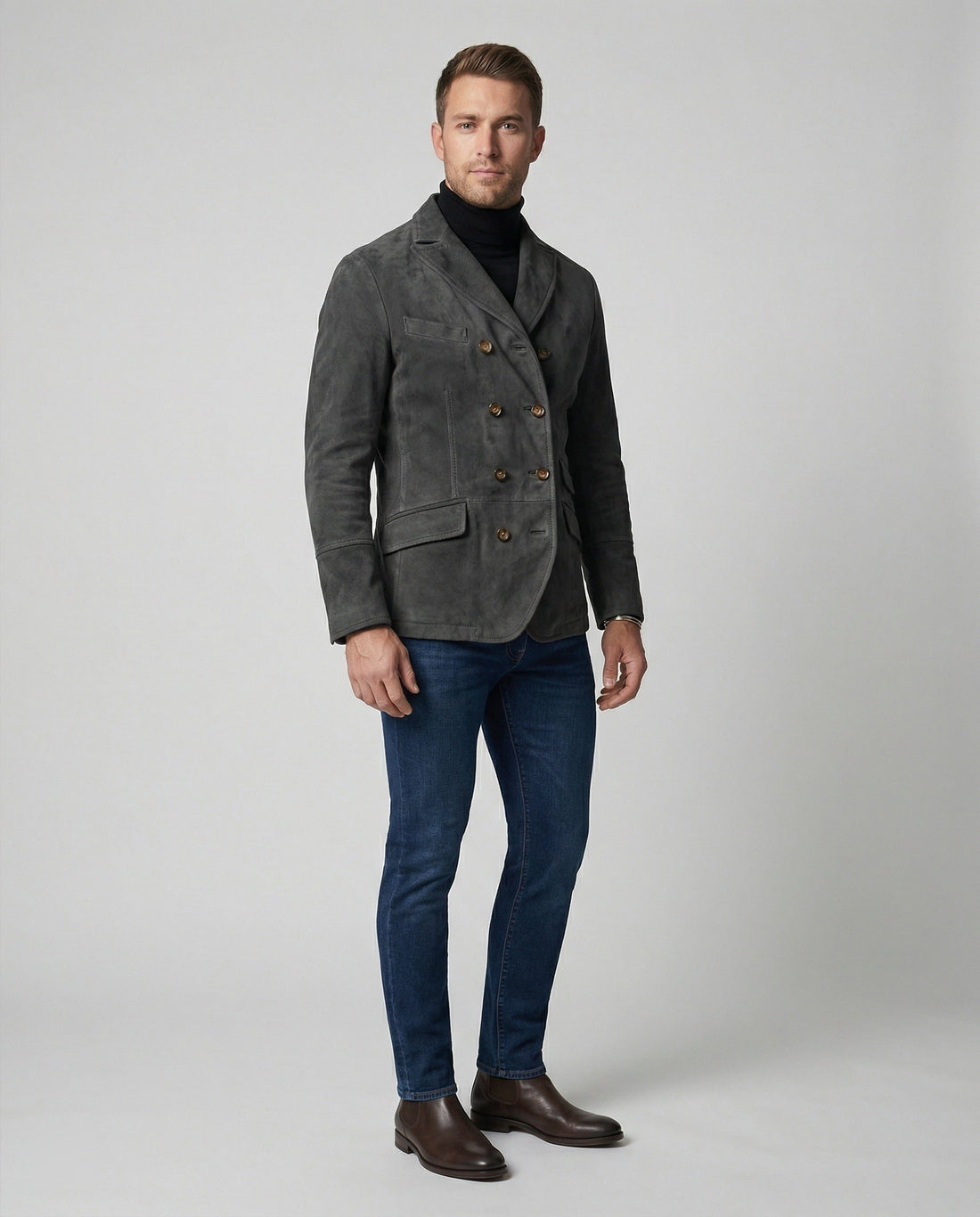 Blazer Revers Boutonnage Double pour Homme