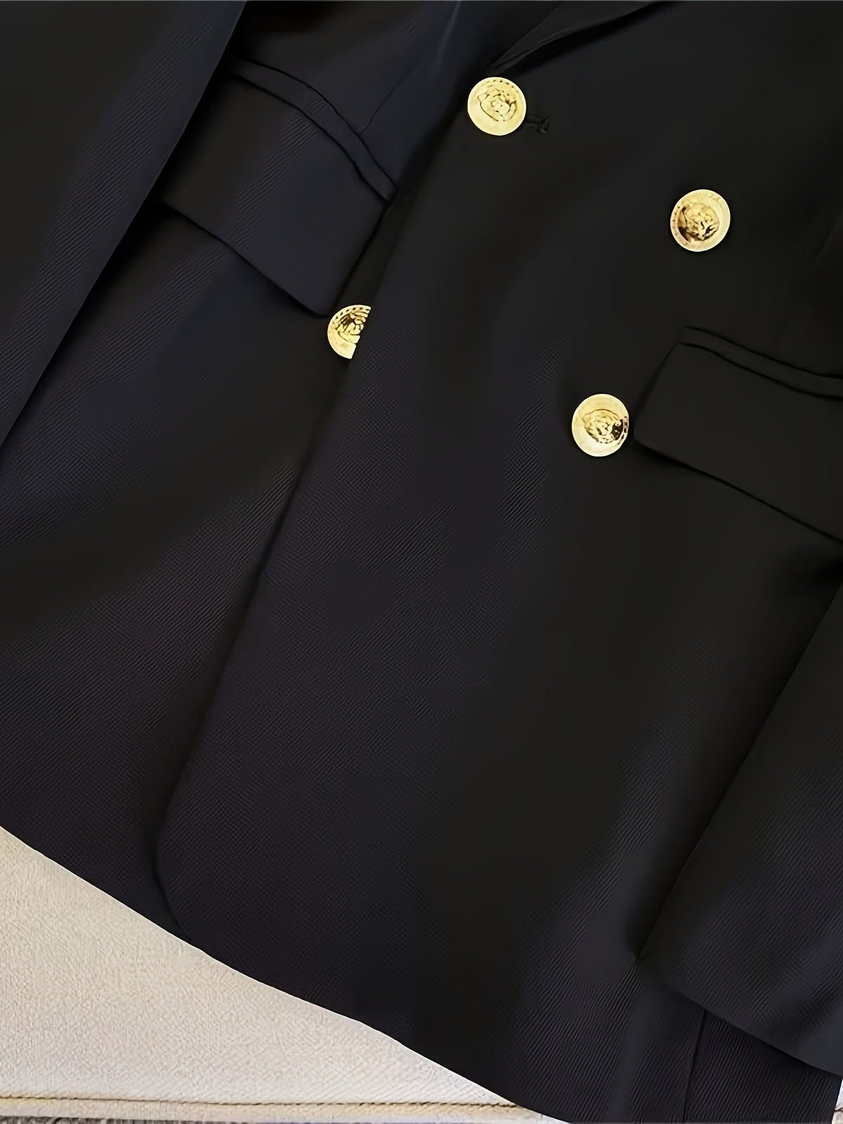 Blazer Slim Fit à Boutons Dorés pour Femme - View 4