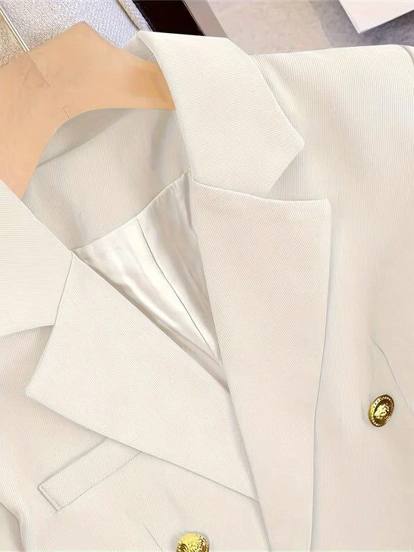 Blazer Slim Fit à Boutons Dorés pour Femme - View 5