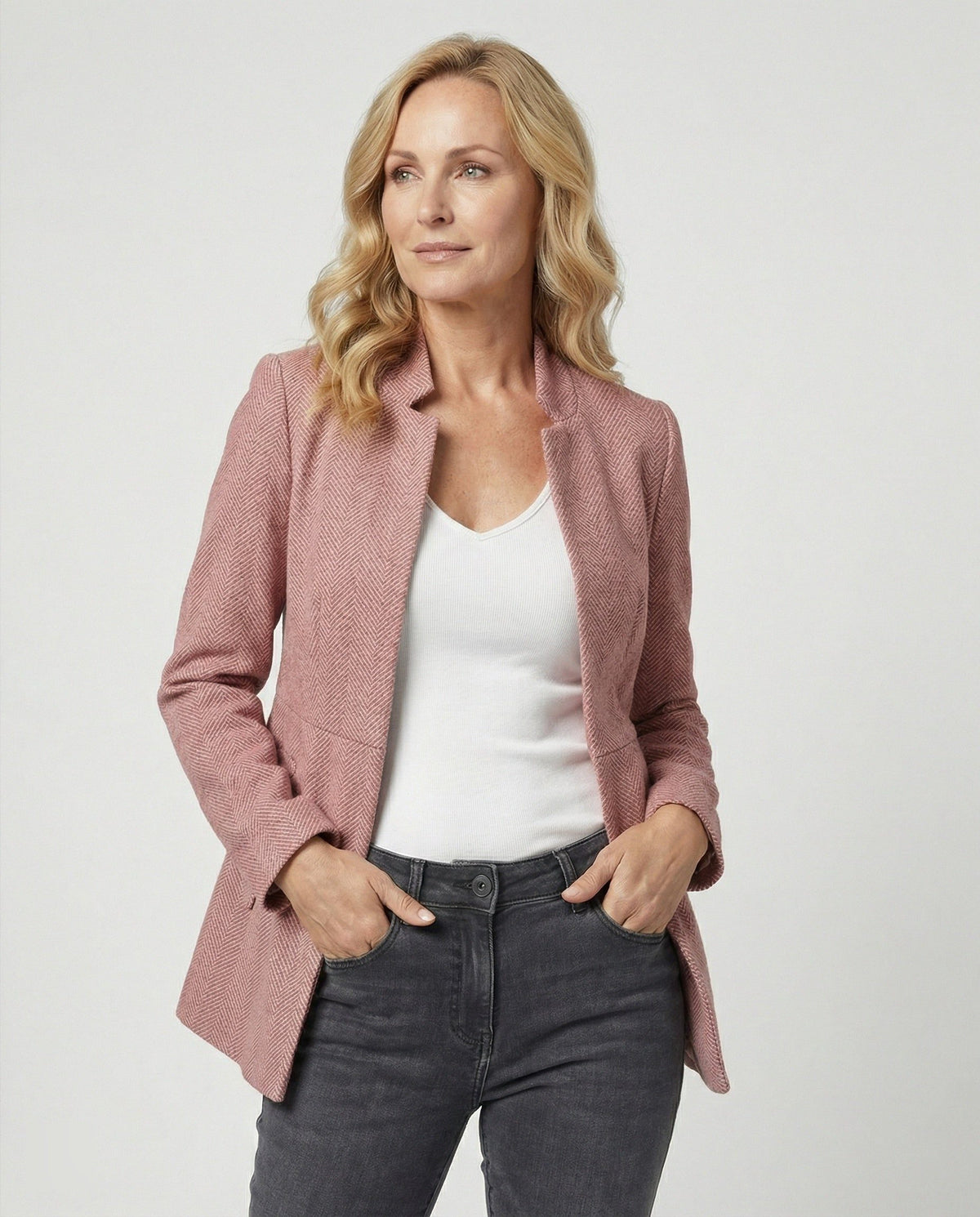 Blazer Structuré avec Revers pour Femme