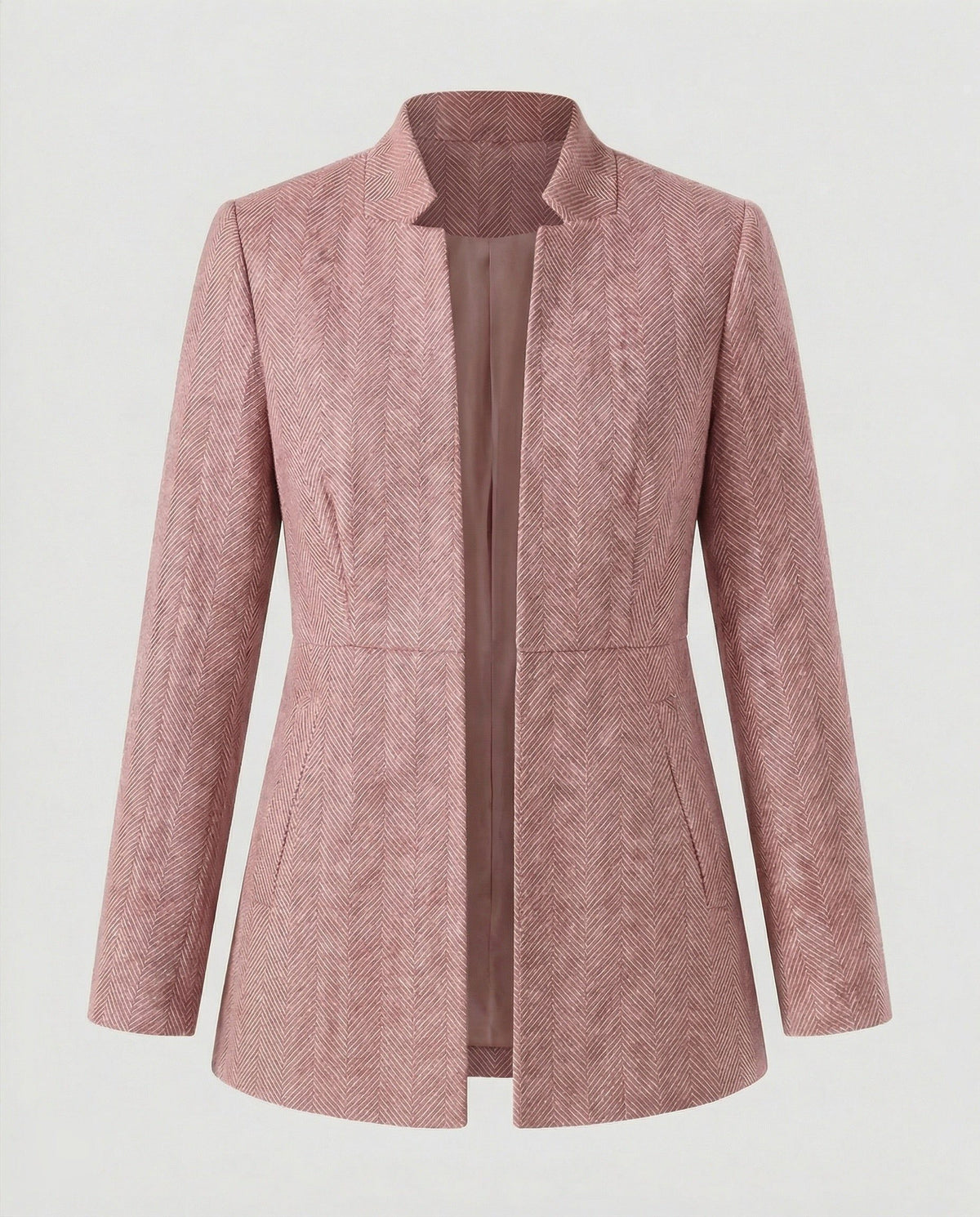 Blazer Structuré avec Revers pour Femme - Rouge foncé