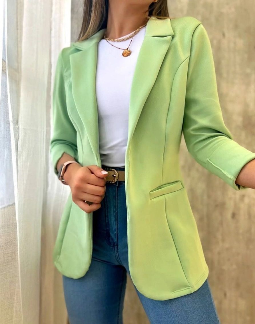Blazer Taillé avec Poches pour Femme