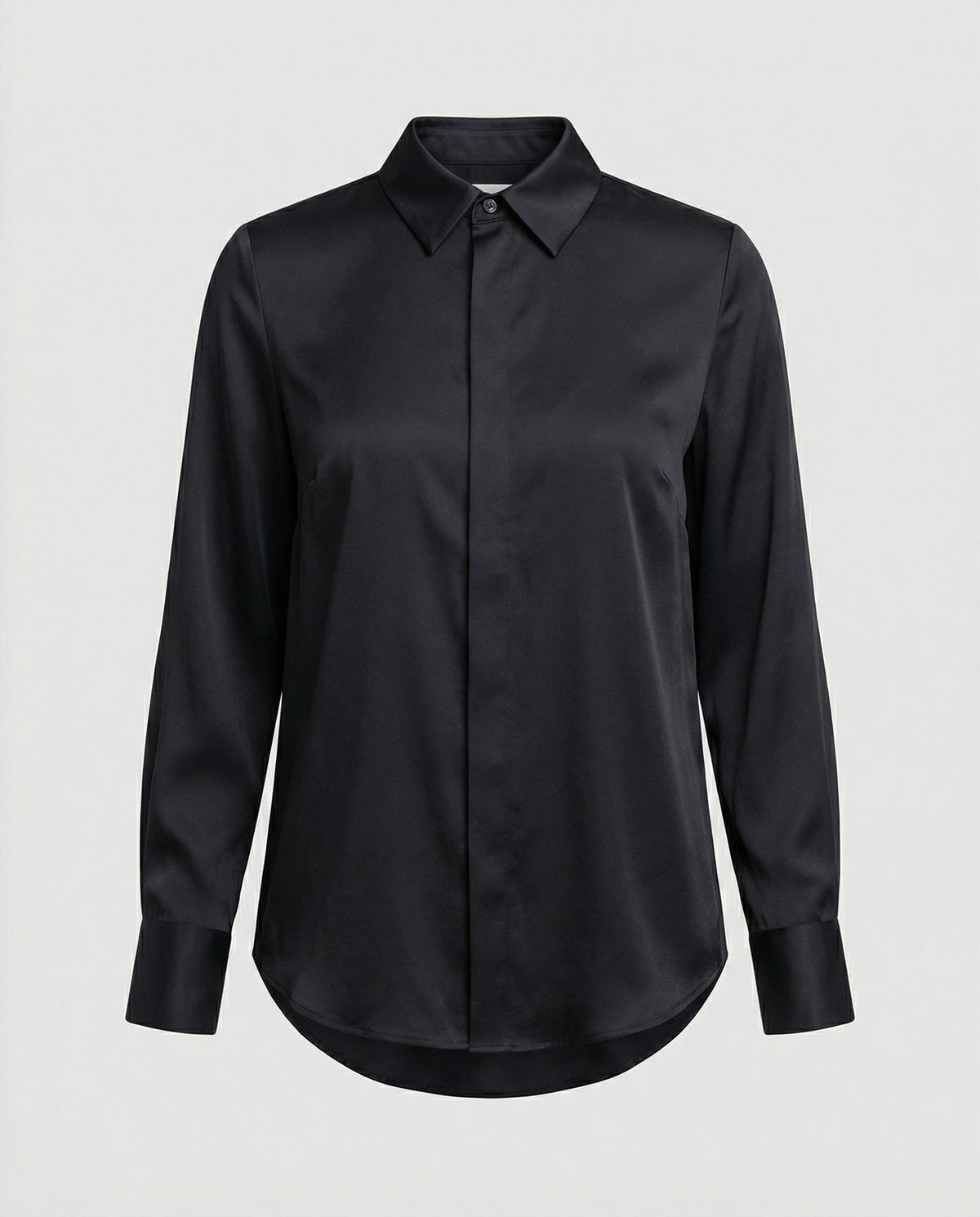Blouse en Satin avec Col Classique pour Femme - View 5