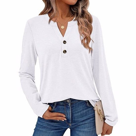Blouse à Manches Longues avec Détails Boutons pour Femme - View 2