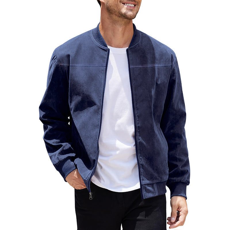Blouson Bombardier Coupe Cintrée pour Homme - Bleu marine