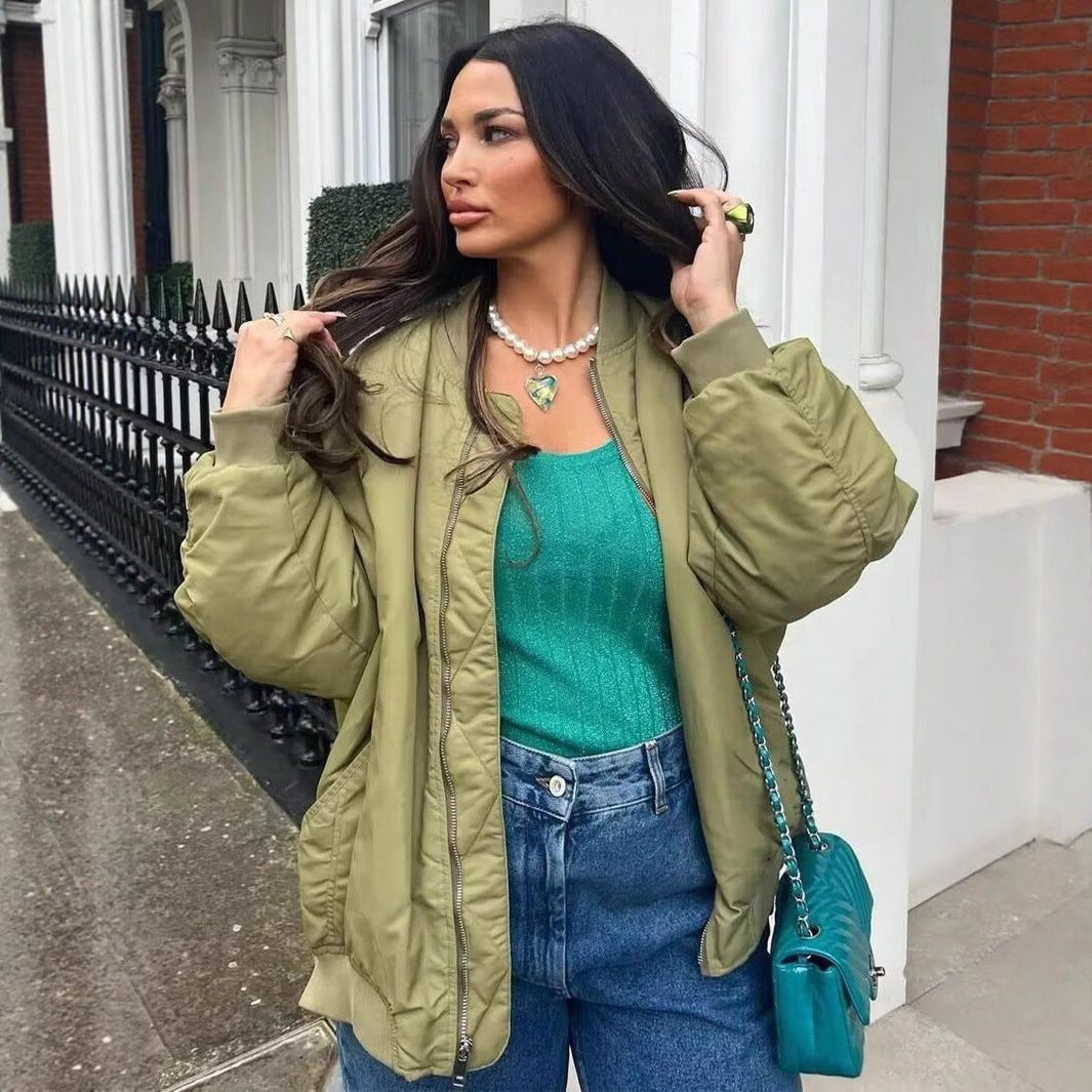 Blouson Bombardier Oversize pour Femme - View 2