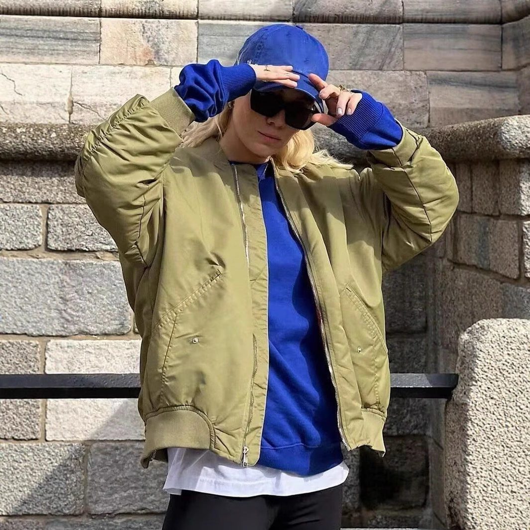Blouson Bombardier Oversize pour Femme - View 3