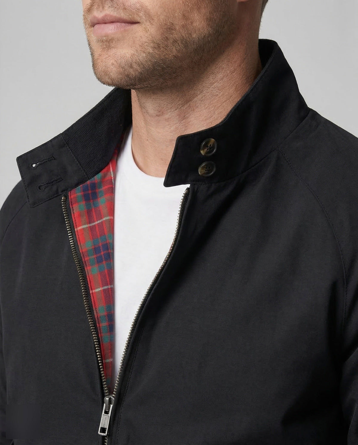 Blouson Col Montant à Doublure Carreautée pour Homme - View 3