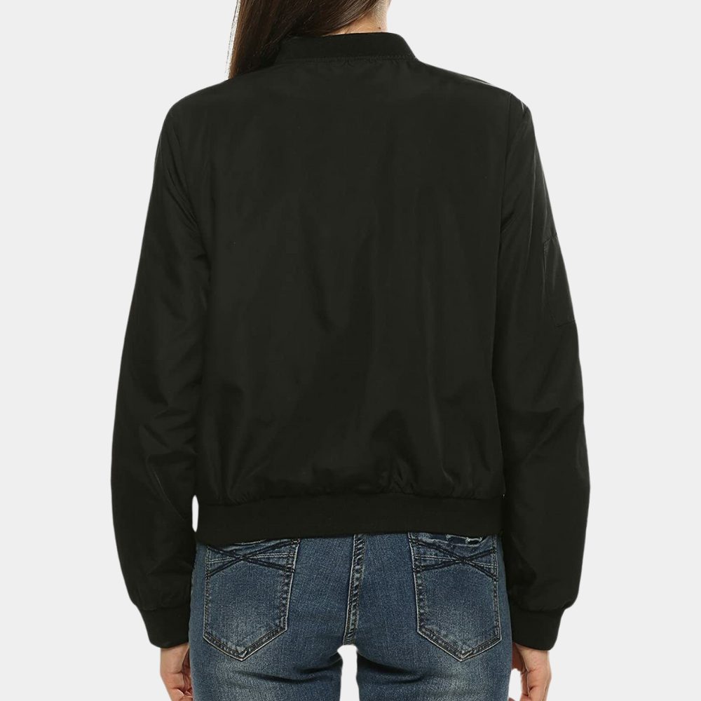 Blouson à Zip-Up Coupe Courte pour Femme