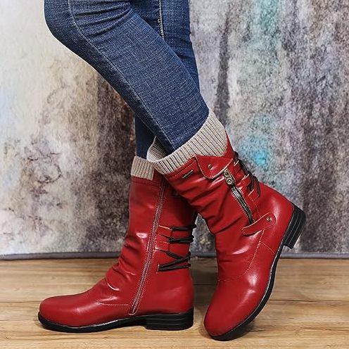 Bottes Fourrées Lacées pour Femme - View 9