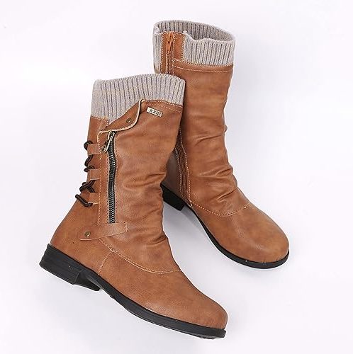Bottes Fourrées Lacées pour Femme