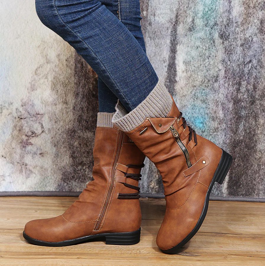 Bottes Fourrées Lacées pour Femme - View 2
