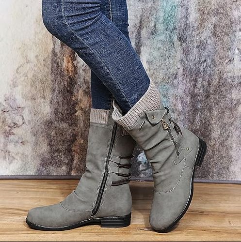 Bottes Fourrées Lacées pour Femme - View 4