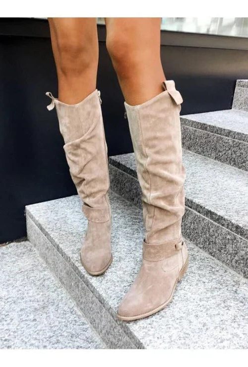 Bottes Hautes en Daim pour Femme - Style 4