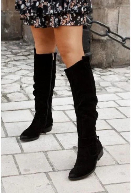 Bottes Hautes en Daim pour Femme - Style 6