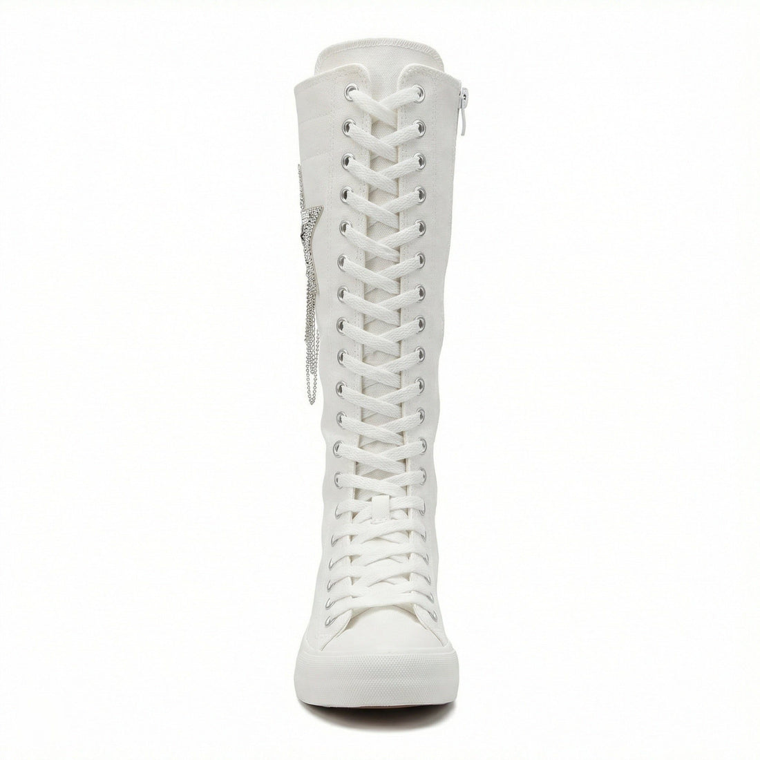 Bottes Lacées à Talon Bloc pour Femme