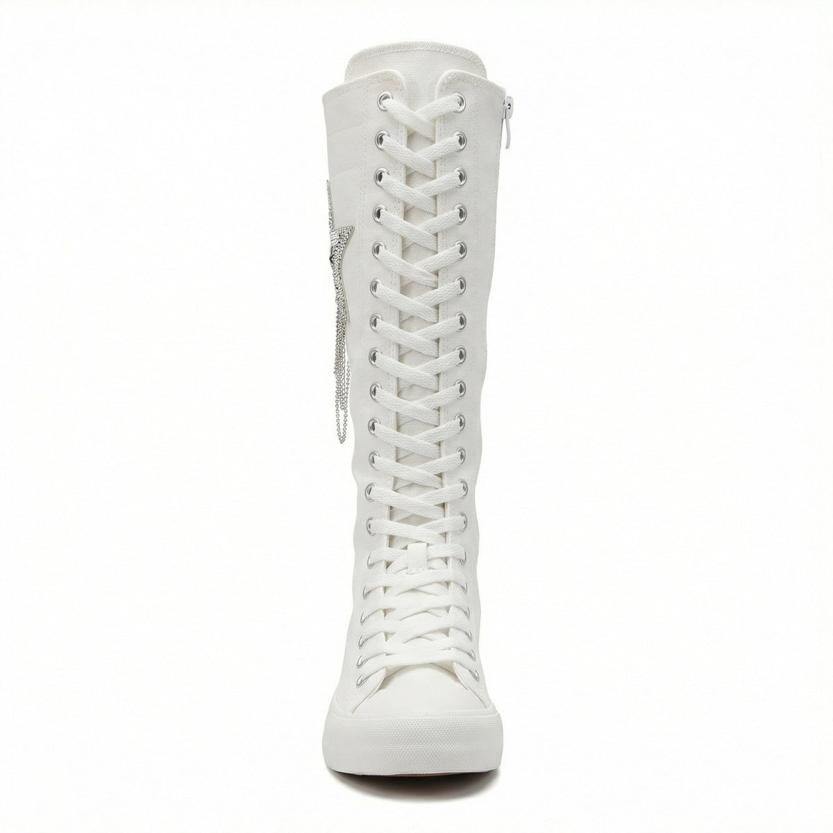 Bottes Lacées à Talon Bloc pour Femme