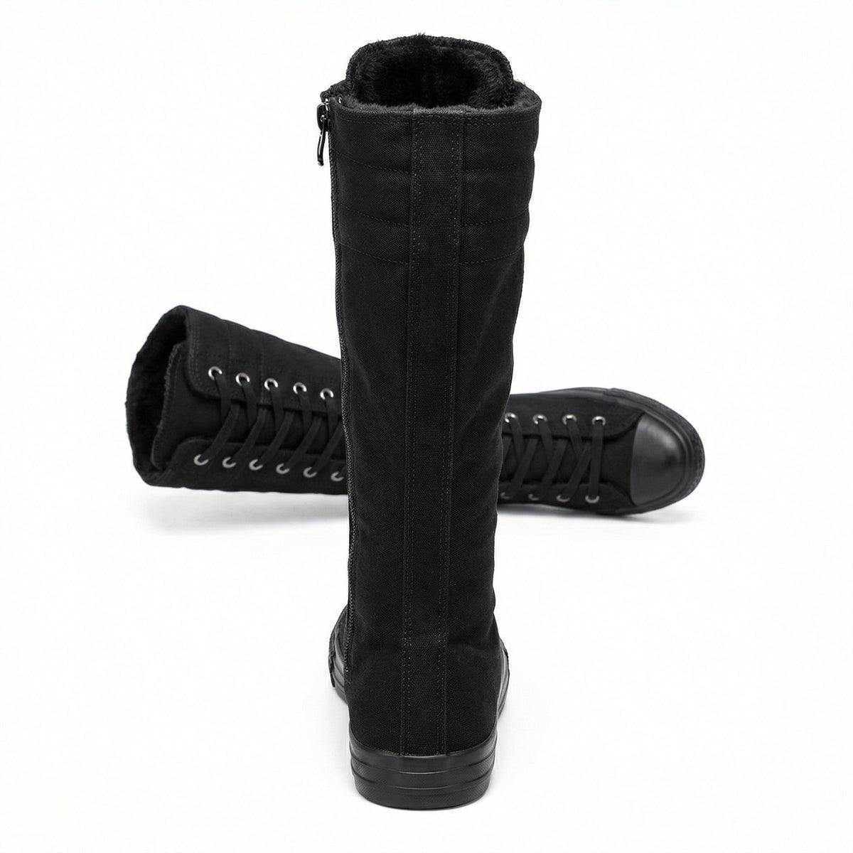 Bottes Lacées à Talon Bloc pour Femme - View 8