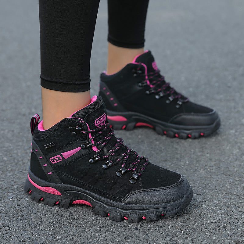 Bottines de Randonnée Lacées à Semelle Antidérapante pour Femme