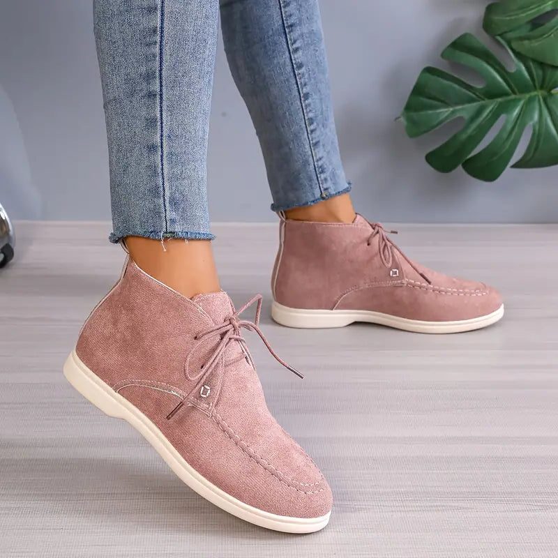 Bottines à Lacets Bout Rond pour Femme